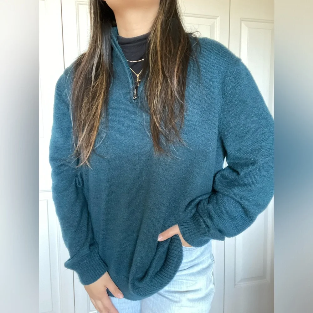 Turquoise Quarter Zip - Picture 1 of 4